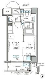 パークアクシス文京本郷 1DKの間取図画像