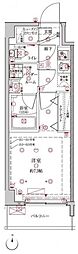 クレイシア板橋本町 1Kの間取図画像