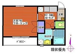 プラチナレジデンス 1Kの間取図画像