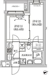 アイルグランデ品川 1階2Kの間取り
