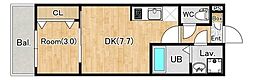 (仮称)ジーメゾン川越新宿町 1LDKの間取図画像