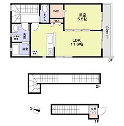 寿コーポ 1LDKの間取図画像