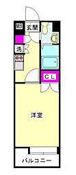 ダイナコートエスタディオレシェンテ 1Kの間取図画像