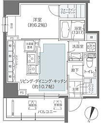 メゾンカルム本郷 1LDKの間取図画像