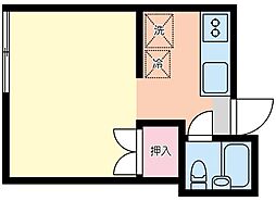 リバーサイドプラザ ワンルームの間取図画像