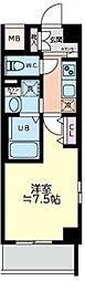 ヴェールシャルマン戸塚2 1Kの間取図画像