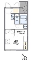 レオパレス若葉 1Kの間取図画像