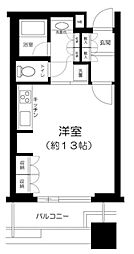 ステーションガーデンタワー ワンルームの間取図画像