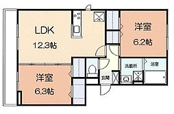 相模原市緑区相原4丁目アパート 2LDKの間取図画像