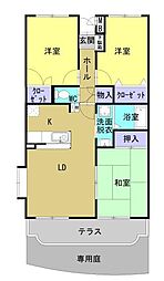 ウインパル2 3LDKの間取図画像