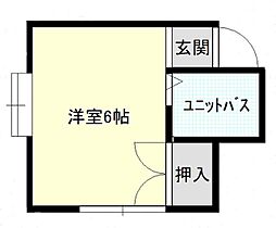 コーポマロン・シックス ワンルームの間取図画像