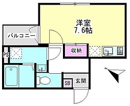 LiaceVale ワンルームの間取図画像