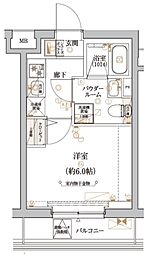 ECREDE横濱吉野町 1Kの間取図画像