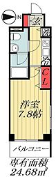 S-FORT船橋本町 1Kの間取図画像