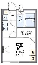 レオパレスシュッドカルチェ3 1Kの間取図画像