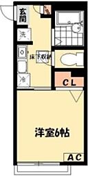 ショコラヴィラ 1Kの間取図画像