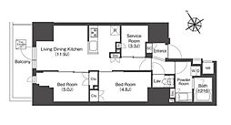COMFORIALIV板橋 2SLDKの間取図画像