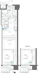 AELL横浜吉野町 1LDKの間取図画像