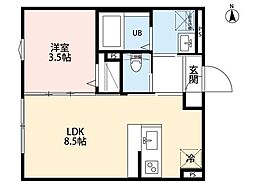 robot home 東綾瀬 1LDKの間取図画像