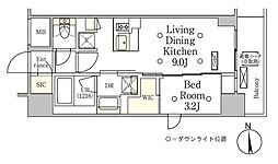 テラス御徒町 1LDKの間取図画像