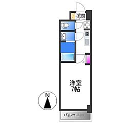 Osaka Metro中央線 緑橋駅 徒歩7分の賃貸マンション 2階1Kの間取り