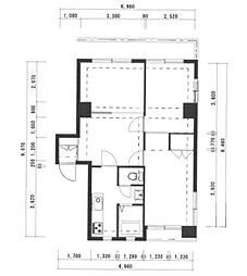 第二北條ビル 2LDKの間取図画像