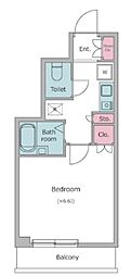 レジディア行徳 1Kの間取図画像