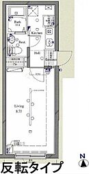 アーバイル池上 1Kの間取図画像