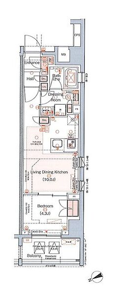 プルームヌーベル武蔵野 ｜東京都武蔵野市中町１丁目(賃貸マンション1LDK・3階・33.88㎡)の写真 その2