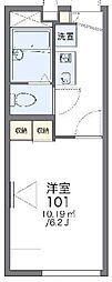 レオパレス明 1Kの間取図画像