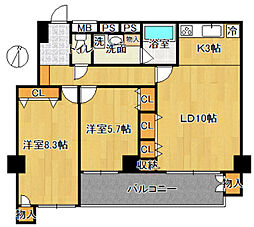新宿内藤町ハウス 2LDKの間取図画像