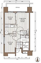 TheParkcross錦糸町レジデンス 1SLDKの間取図画像