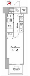 lighthouse大塚 1Kの間取図画像