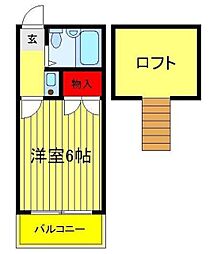 メゾンドネオ北柏 1Kの間取図画像