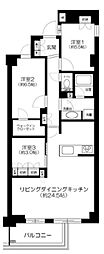 オープンレジデンシア高輪プレイス 3LDKの間取図画像