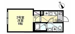 ベイルーム藤沢西富 1Kの間取図画像
