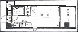 ダイナコート箱崎 ワンルームの間取図画像