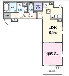 グラース(中新田4)0 1LDKの間取図画像