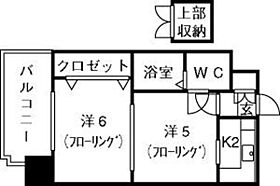 エステート・モア・大手門 1405 ｜ 福岡県福岡市中央区大手門１丁目3-17（賃貸マンション2K・14階・25.00㎡） その2