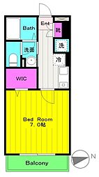 セジュール・オッツ 1Kの間取図画像