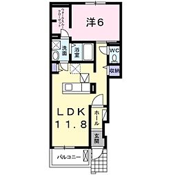 フェリス・ガード 1LDKの間取図画像