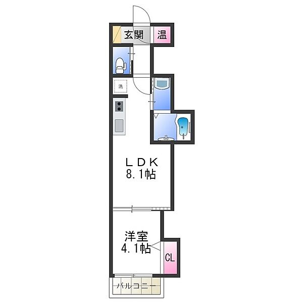 F asecia BONNY ｜大阪府大阪市平野区加美北３丁目(賃貸アパート1LDK・3階・31.13㎡)の写真 その2