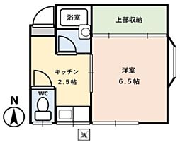 カインド・ピア 1Kの間取図画像