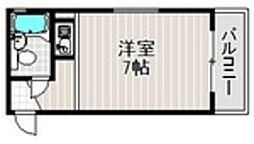 ロイヤル北三国 ワンルームの間取図画像
