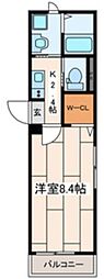 コンフェスト江の島 3階1Kの間取り