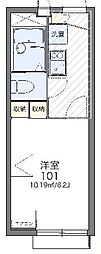 レオパレス猫座 1Kの間取図画像