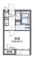 レオネクストやまゆり 1Kの間取図画像