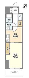 オーキッドレジデンス板橋 1DKの間取図画像