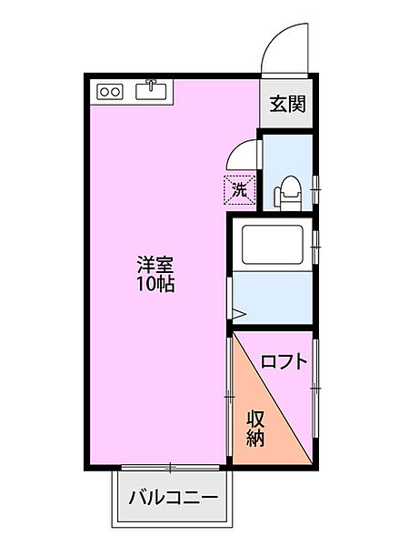 メゾンシャローム 105｜新潟県新潟市西区五十嵐１の町(賃貸アパート1R・1階・24.68㎡)の写真 その2