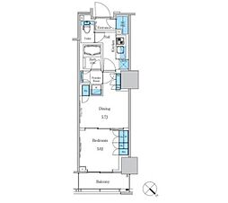パークアクシス滝野川ラ　ブリーズ 11階1DKの間取り